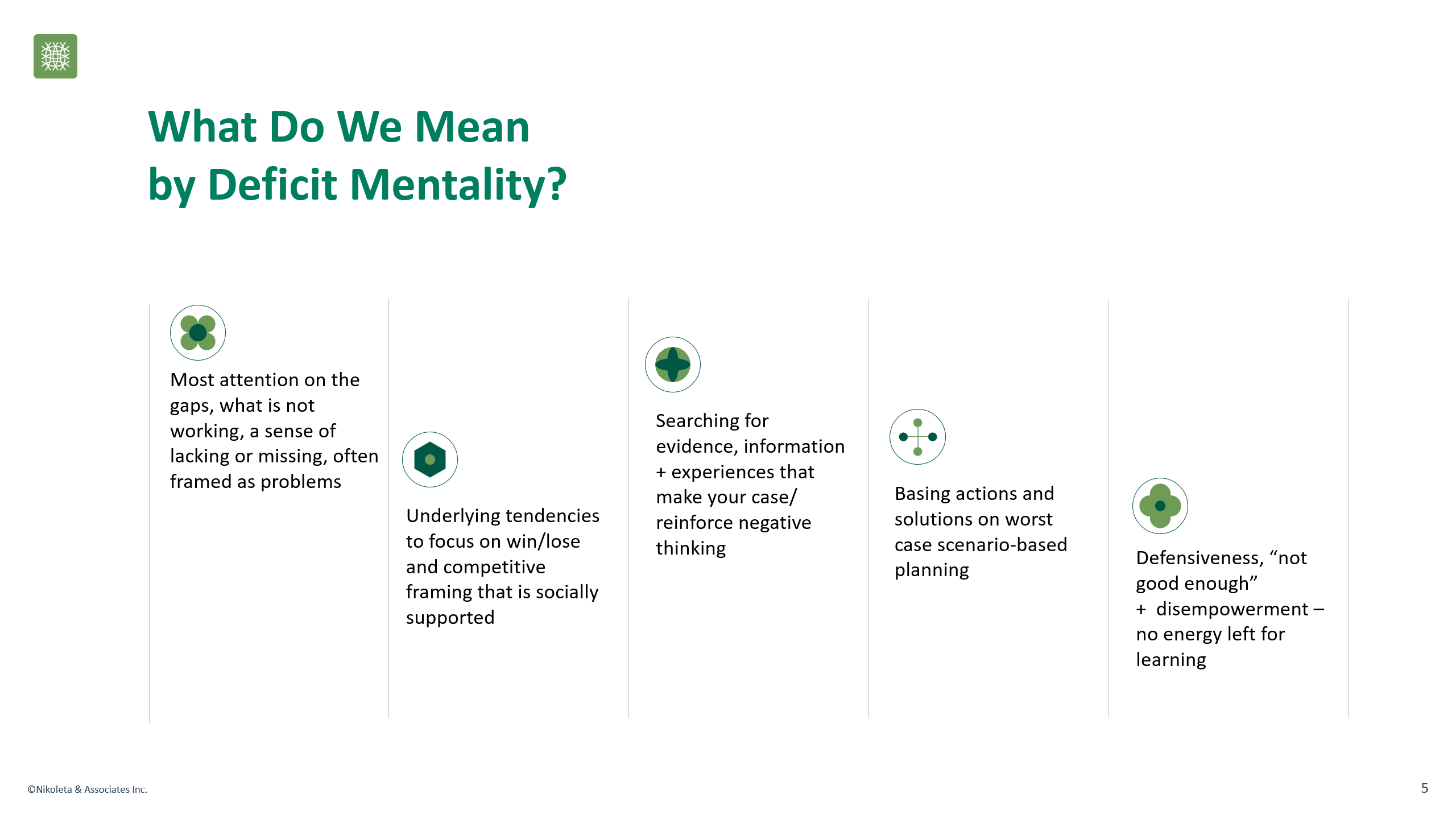 Deficit Mentality - What does it mean