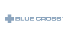 Blue cross logo gray PNG