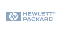 HP Hewlet Packard logo gray PNG